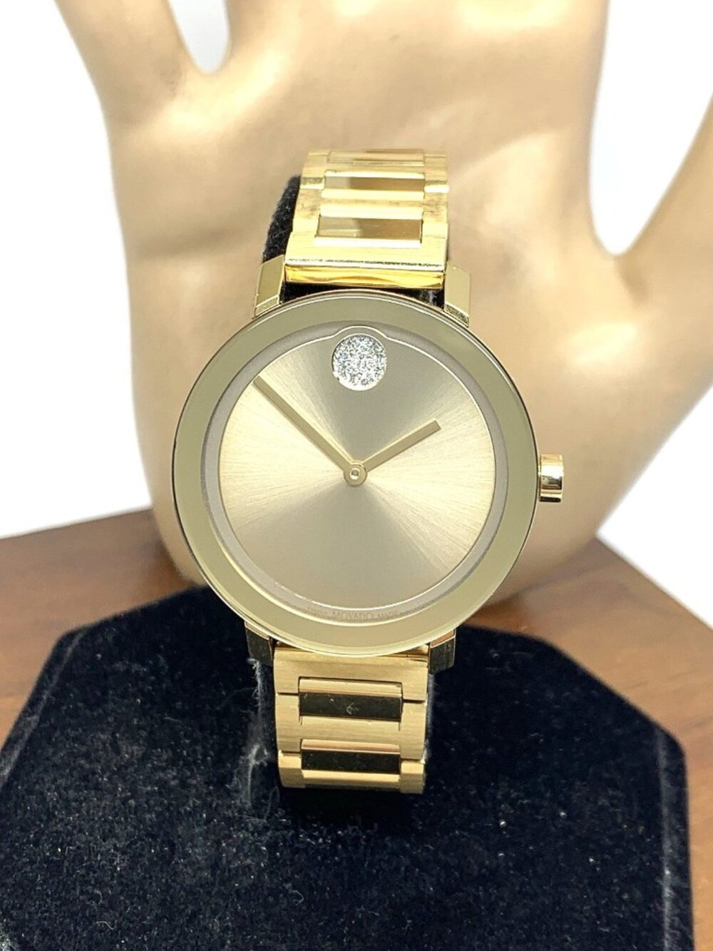Movado Women's Watch 3600823 Bold Evolution Gold Dial Swiss Quartz Steel 34mm